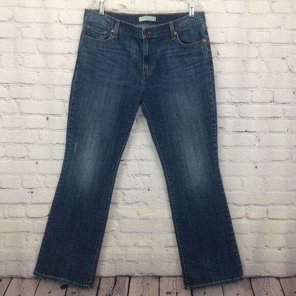Levi's 515 Jeans Women’s Sz 14 Boot Cut Mid Rise Med Wash Distressed Flap Pocket - Picture 6 of 12